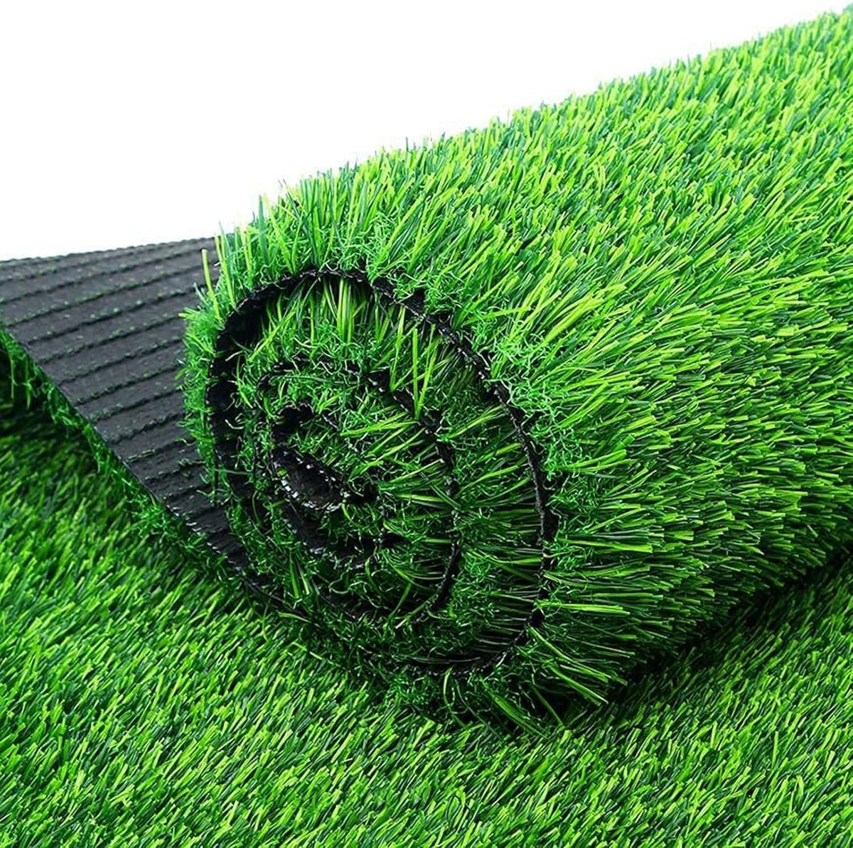 Natuurlijke uitstraling Kunstgras Rol voor Tuin en Balkon - 100 x 1000 cm - Duurzaam en Onderhoudsvriendelijk Kunstgras voor Buitengebruik