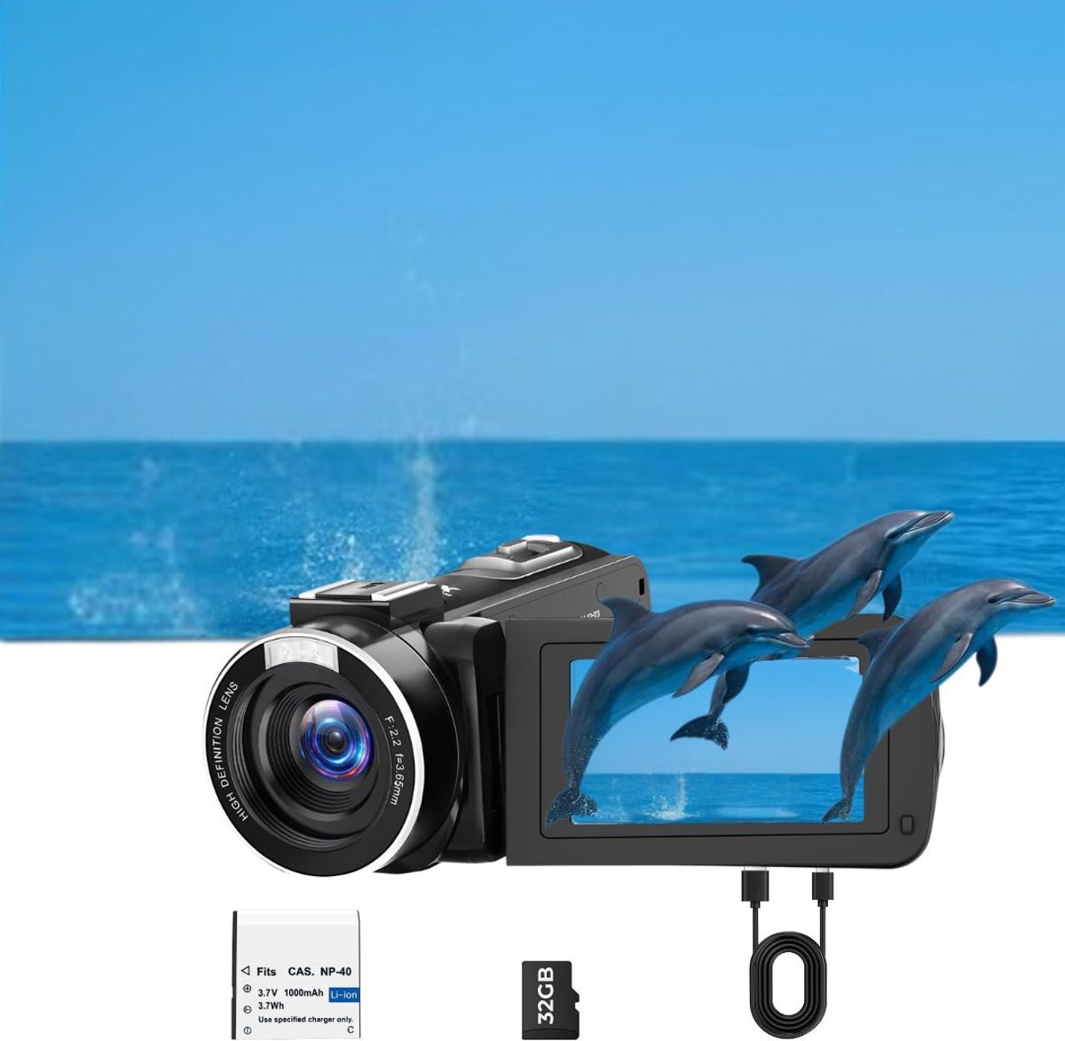 CRLYN® Vlog Camera voor Beginners - Videocamera voor Kinderen - Handycam