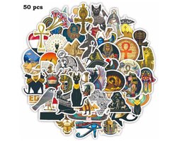 50 Egypte Stickers – Piramides, Ankh, Goden & Anubis – Reizen & Cultuur