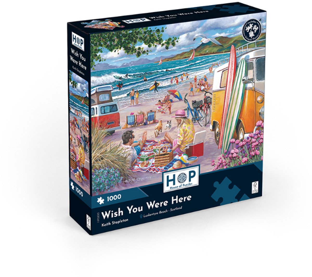 House of Puzzles legpuzzel Wish You Were Here 1000 stukjes puzzelspel.