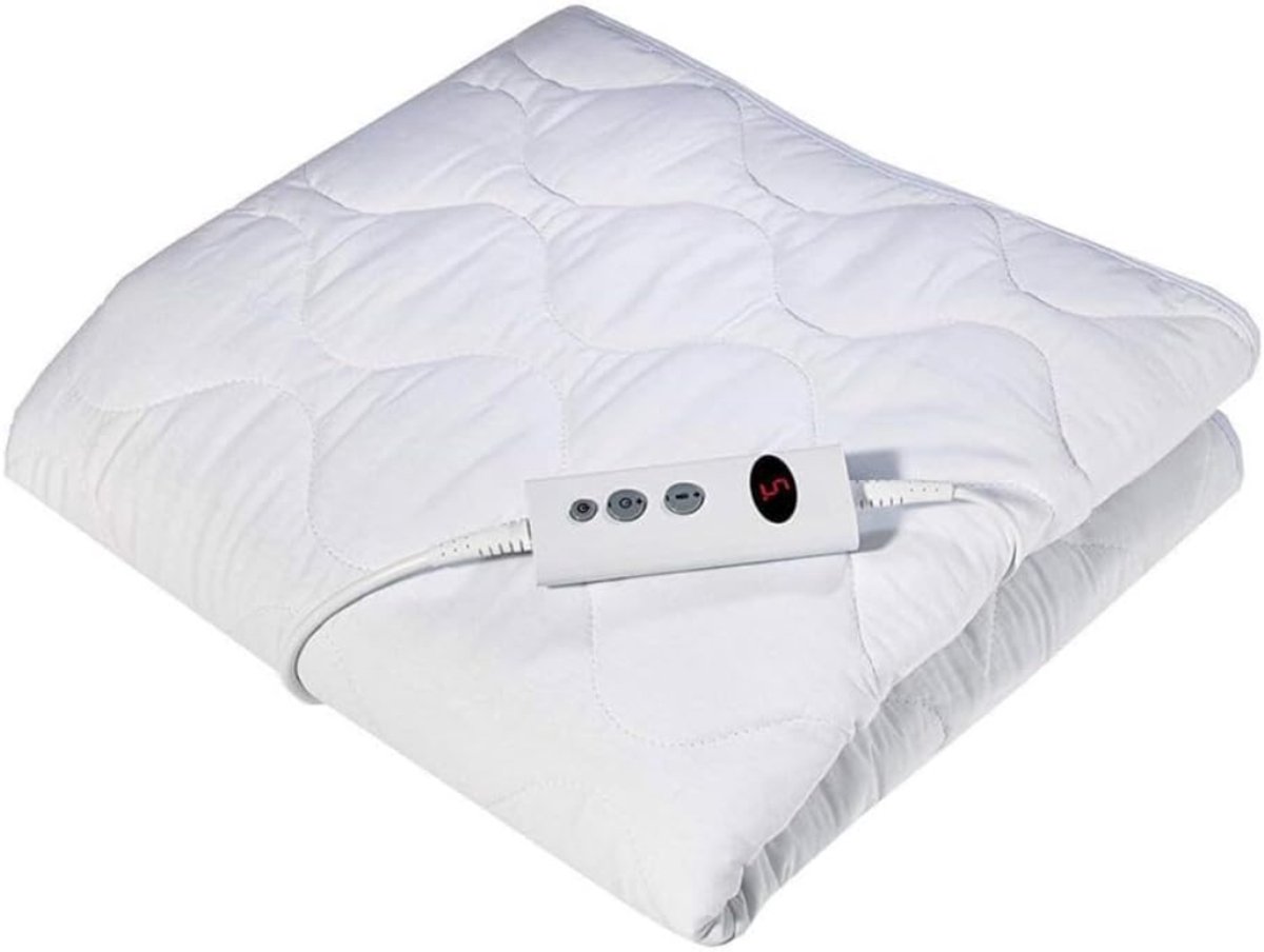 Allvia® Elektrische Onderdeken 1 Persoon - Elektrische Bovendeken - Elektrisch Deken - Wit - 150cm × 70cm x 1cm