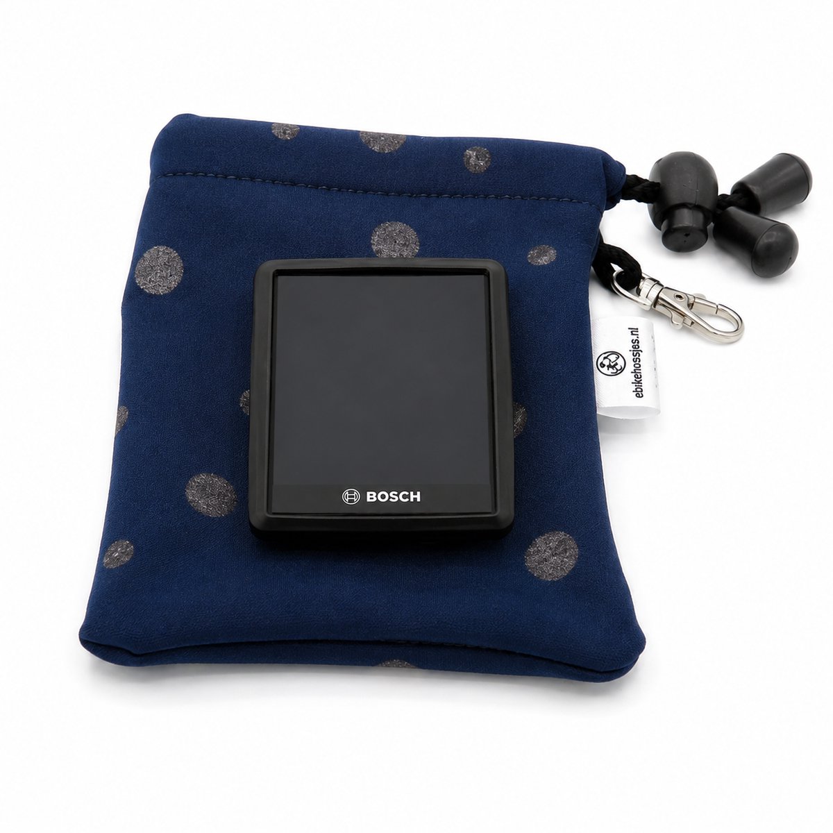 Ebike hoesje M display Bosch kiox 500/ Intuvia 100/Shimano sc-en610 Stip blauw softshell DLX