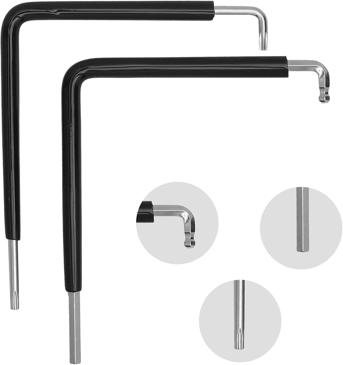 Set van 2 Raamafstelgereedschappen met 4mm Inbussleutel, Balhoofd en Torx Tx15 voor Perfecte Afstelling van Deuren en Ramen