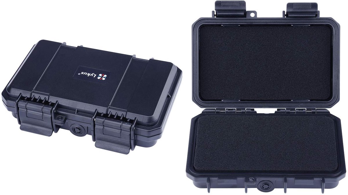 Mini hard koffer droogbox 15 x 8,5 x 3,7 cm - IP66 spatwaterdicht - met schuim - ShopVlot