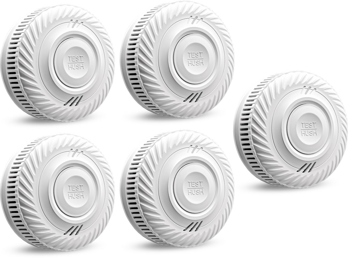 Steen Rookmelder 5 Stuks – Brandmelder & Brandalarm – 10 Jaar Batterij – Hoge Kwaliteit – Betrouwbare Brandbeveiliging – Gecertificeerd