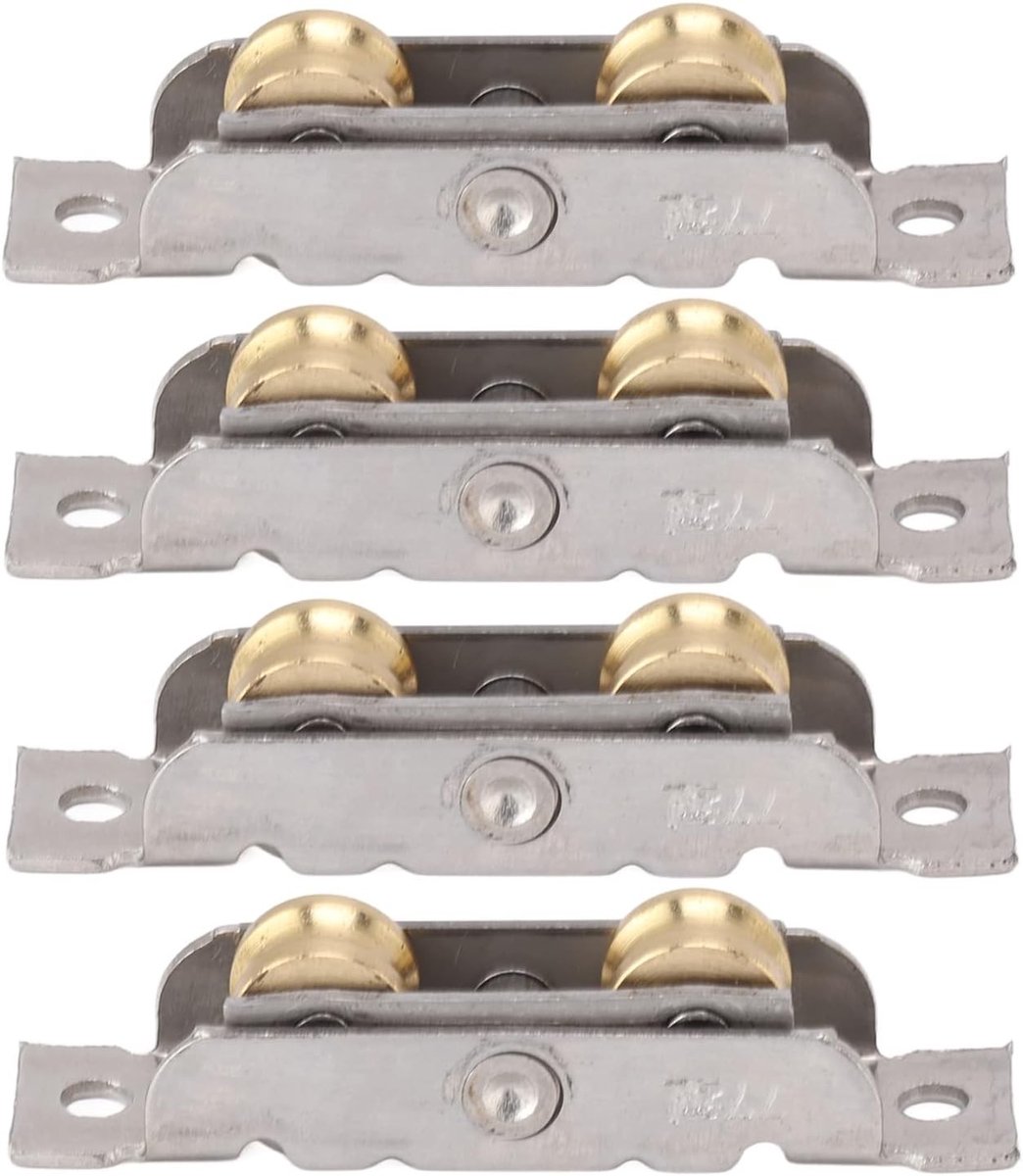 Set van 4 Zware Deurwielen voor Schuifdeuren, Duurzaam en Betrouwbaar voor Thuisgebruik, Geschikt voor Concave Wielen