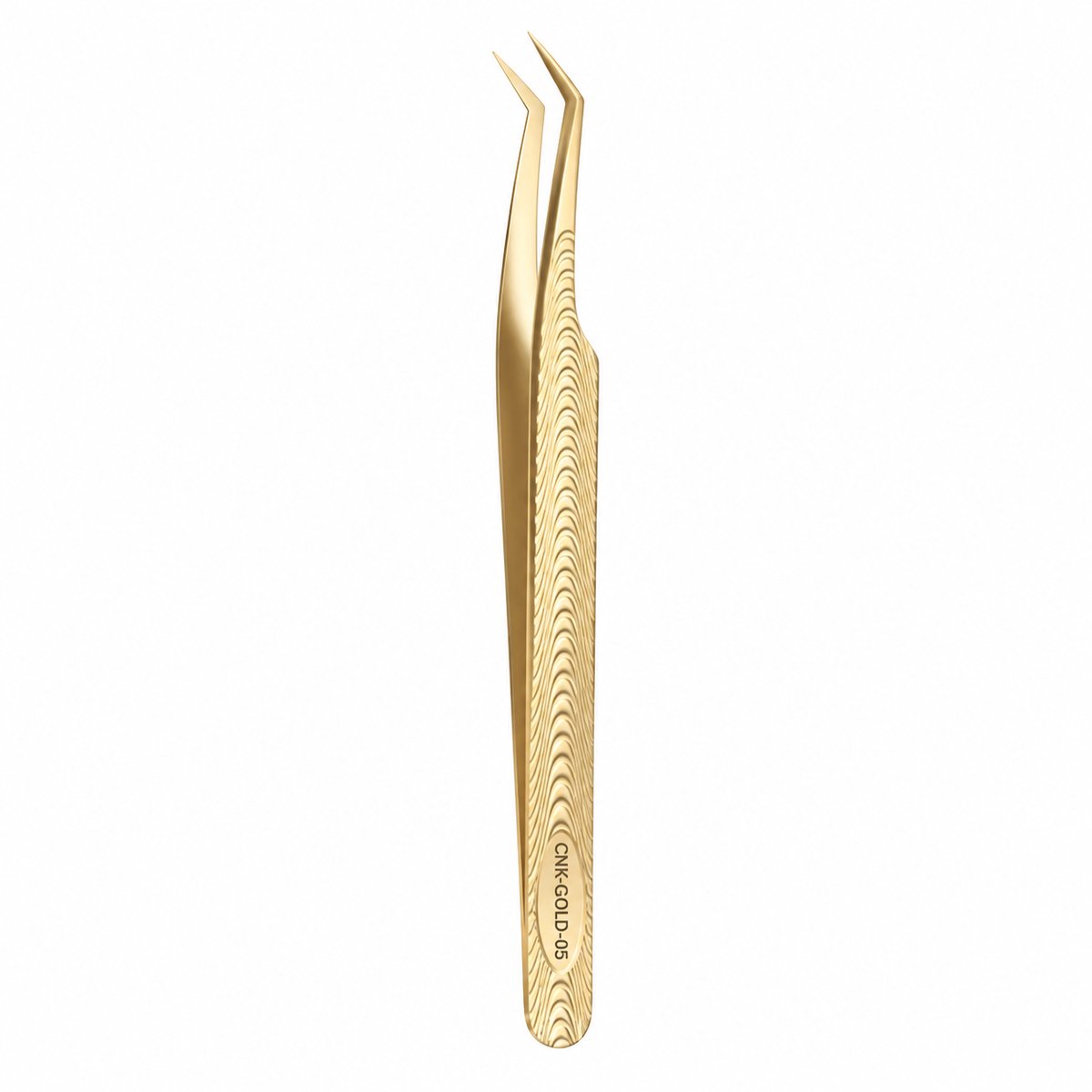 CNK Gold Collection CNK-GOLD-05 – Professioneel Volume Pincet voor Wimperextensions – L-Shape Lash Tweezer – Russian Volume – Goud