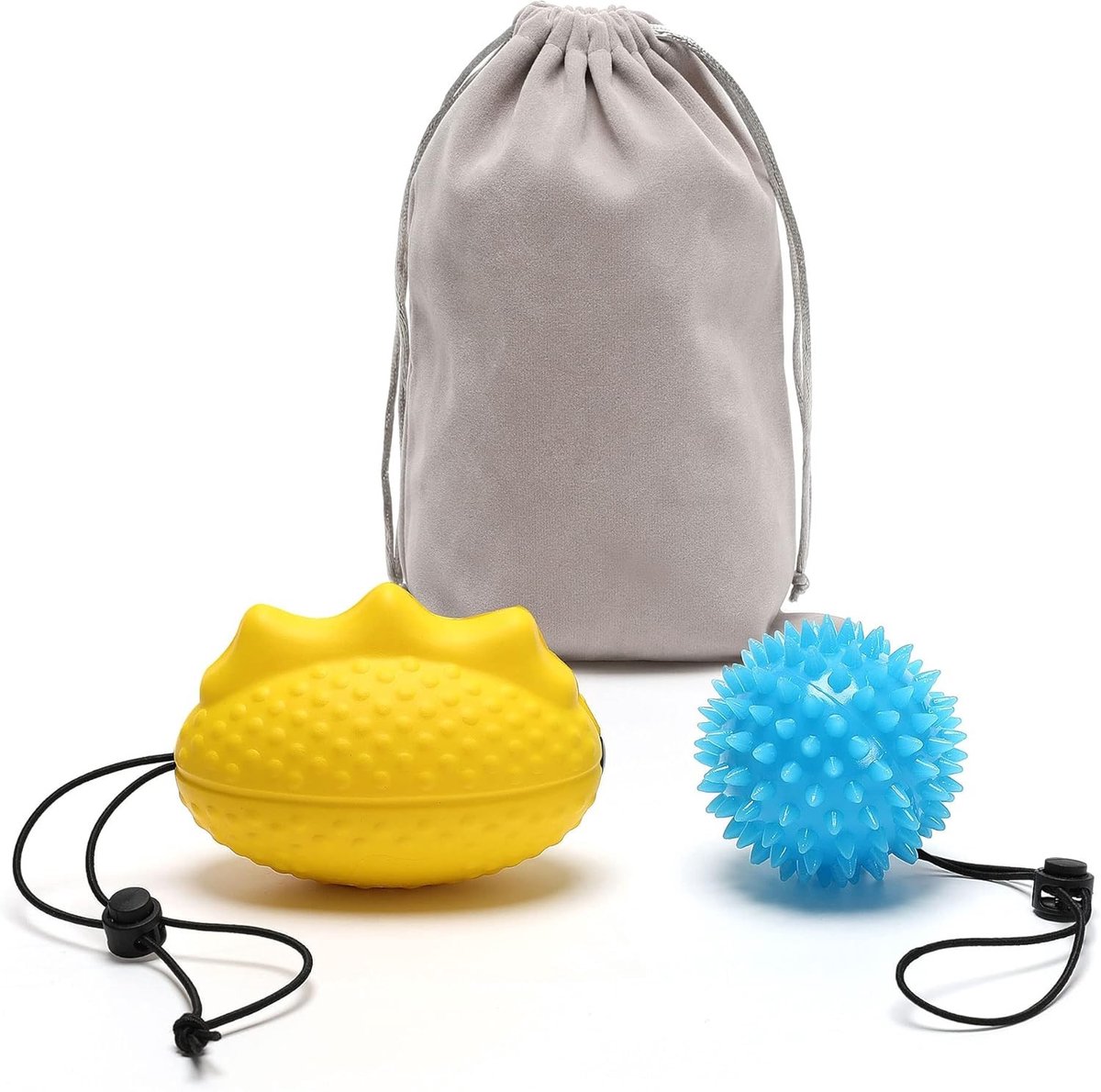 Massageballen voor Vingers en Handen - Zacht en Egel - Voor Hand- en Vingertherapie - Anti-stress en Versterking