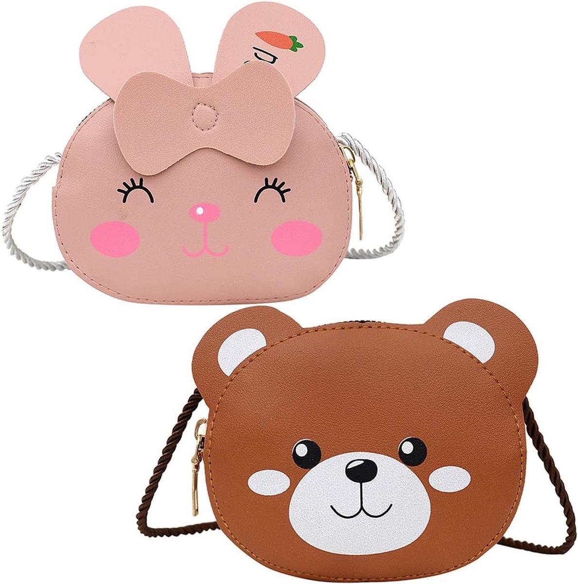 Schattige Schoudertas voor Meisjes - Handtas en Messenger Bag voor Kinderen - PU Schoudertas voor Peuters en Kleuters