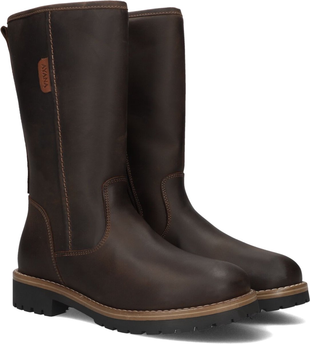 AYANA 762 Laarzen - Leer - Dames - Bruin - Maat 36
