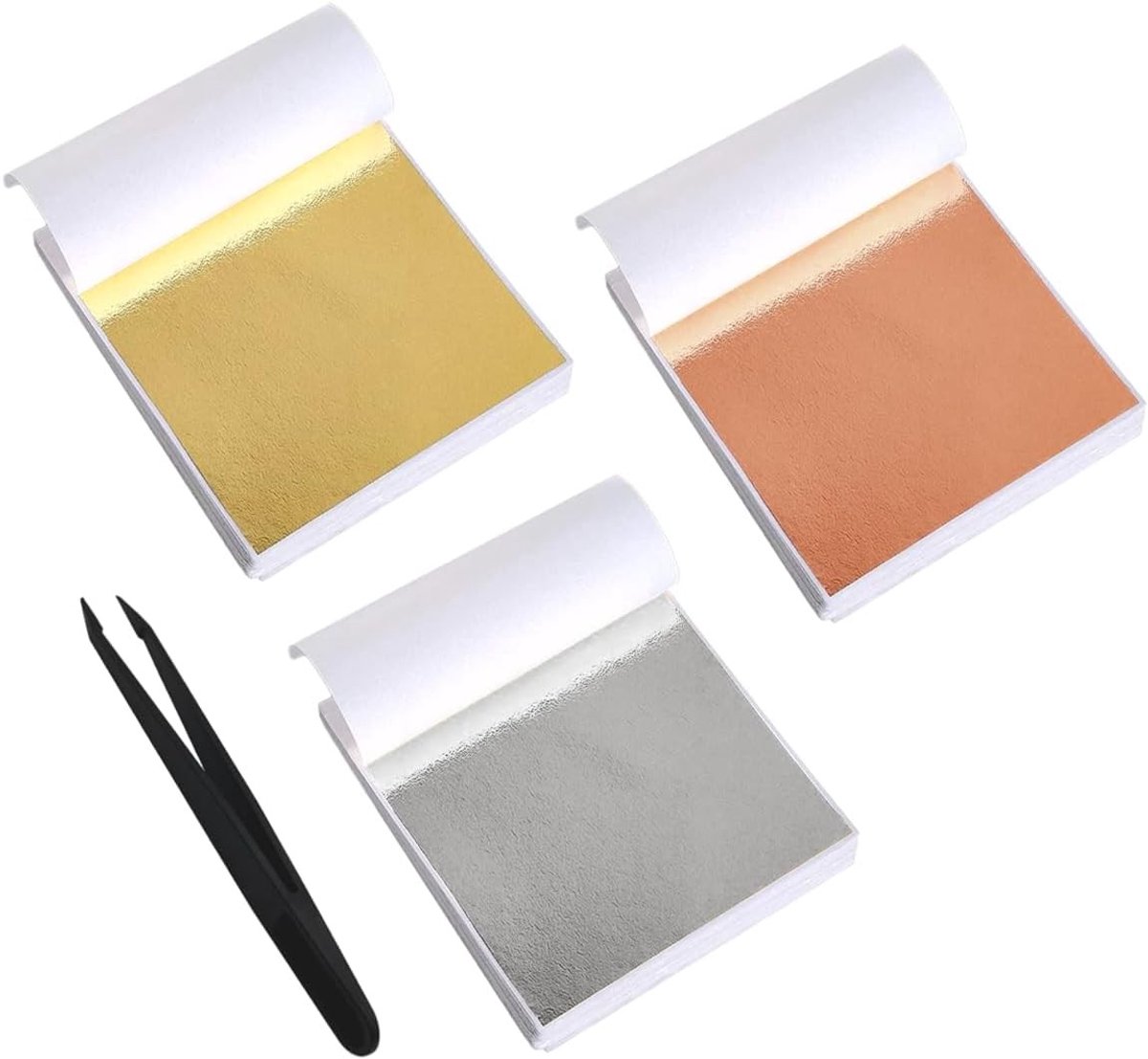 Imitatie Goud Blad voor Creatieve Projecten, 300 Vellen, 8,5 × 9,5 cm, Perfect voor Decoratie en Ambacht