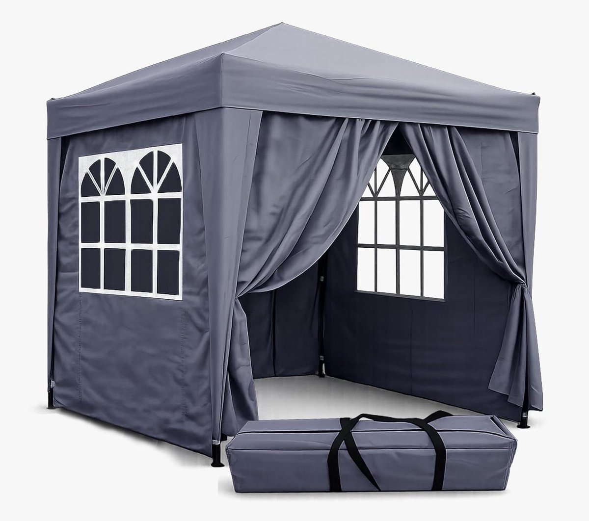 Pop-up paviljoen - Feesttent vouwbaar - Feestelijke buitenactiviteiten - Snelle opbouw - 25 x 25 meter - Smoky grijs
