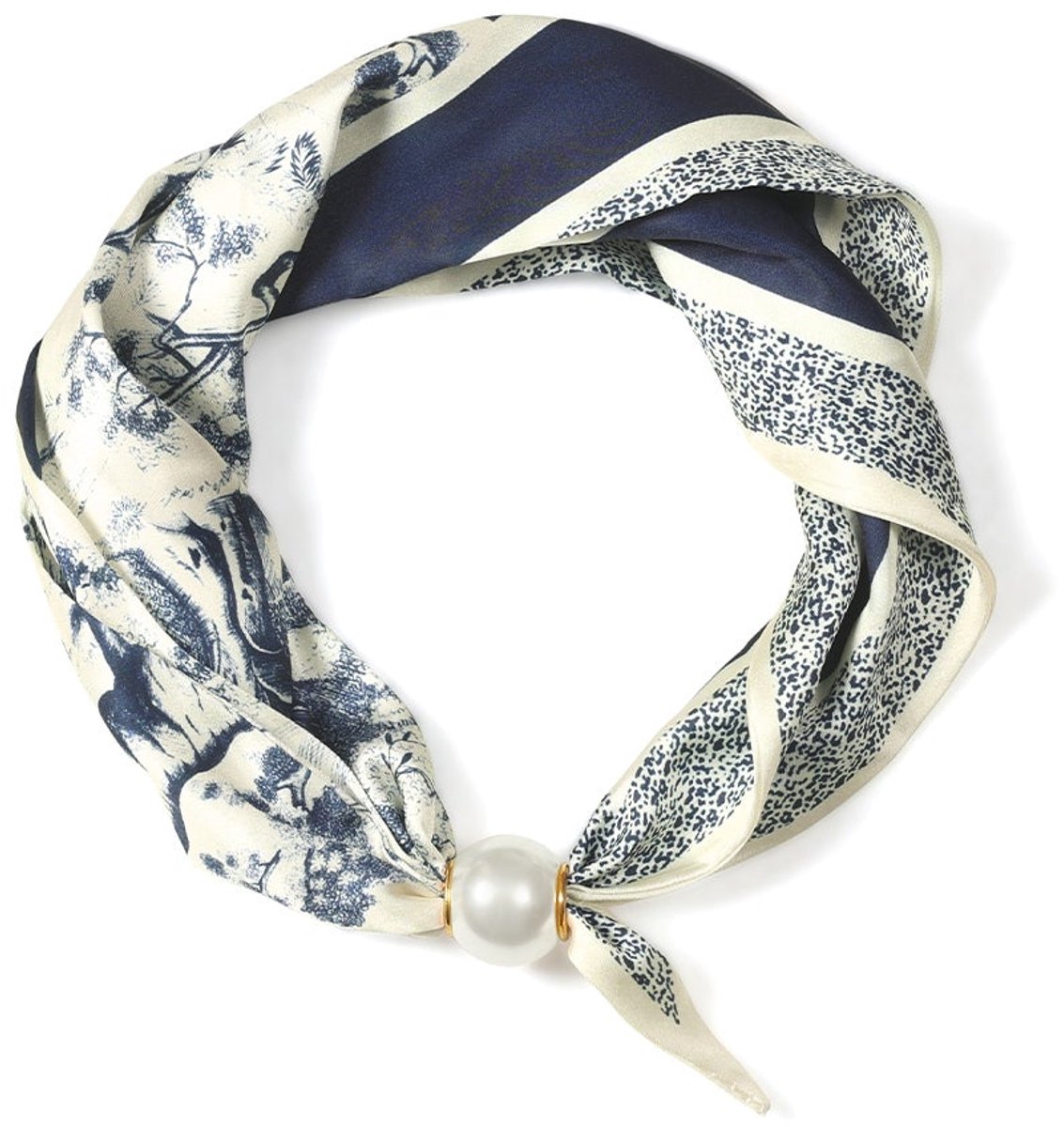 Zomersjaals met onregelmatige vorm, geschikt voor dagelijks gebruik, van polyester, dagelijkse accessoires - Blauw