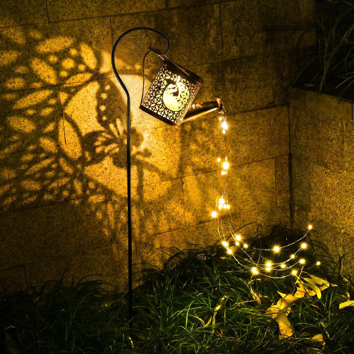 Zonne-energie gieter voor buiten - waterdicht - LED lantaarn - sfeervolle decoratie voor de tuin - ShopVlot