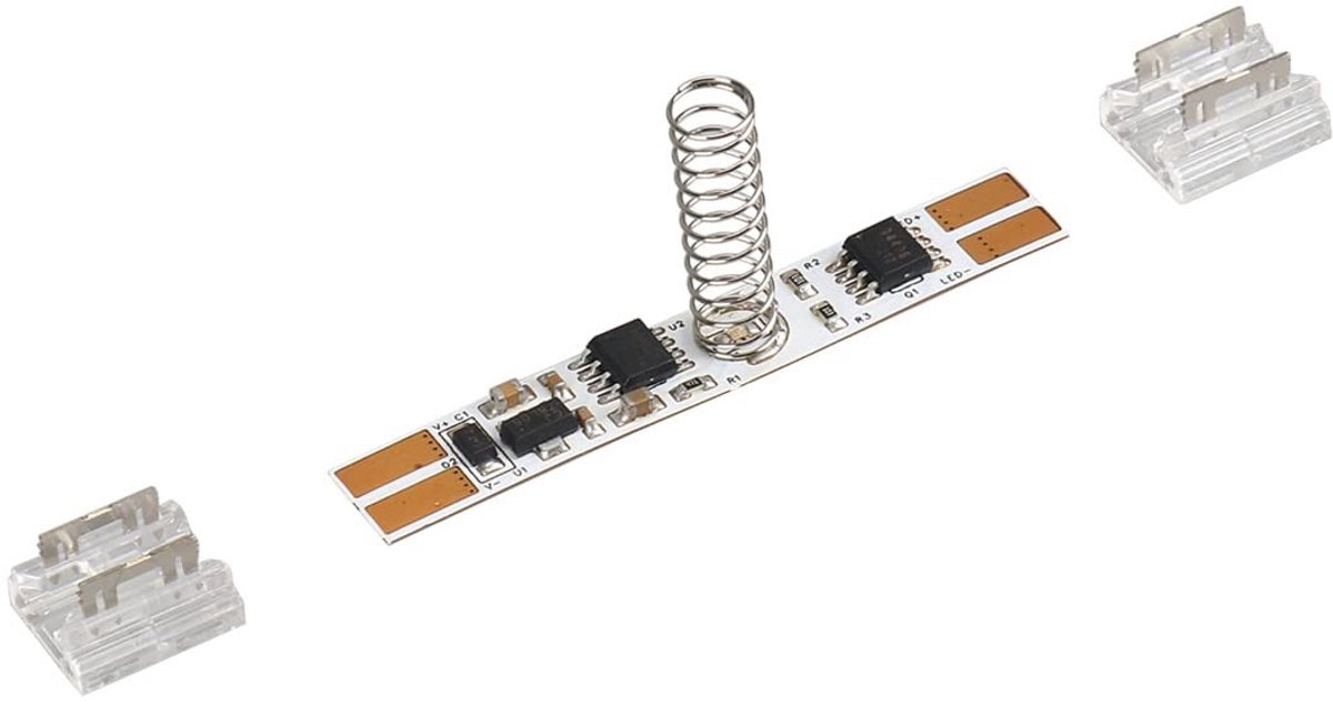 LED-Dimmer - Blauw - 8 mm - Flexibele Touch-Schakelaar zonder Solderen - Voor LED-Strips en Laagspannings-Spots