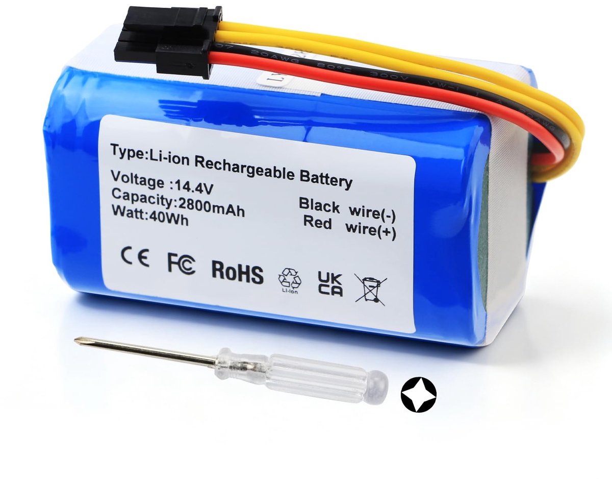 Reservebatterij 2800mAh voor AIRROBO P10, 360 C50 - Hoogwaardige Lithium - Betrouwbare energiebron - ShopVlot
