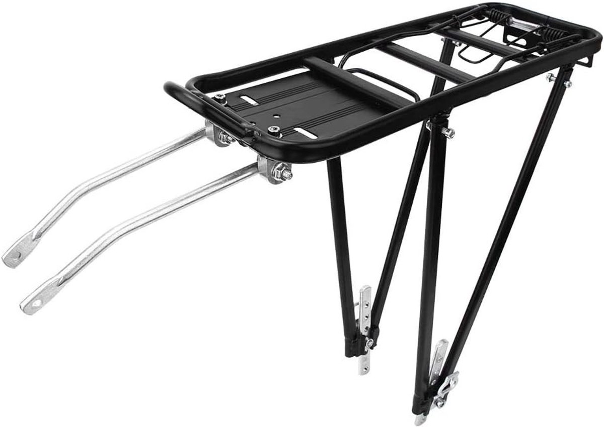Verstelbaar Aluminium Achterdrager voor Fietsen, Geschikt voor 24, 26 en 28 Inch Fietsen, Ideaal voor Fietstassen en Bagage