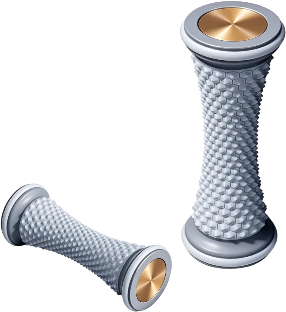 casalora Voetmassage Roller Set van 2 – Massage Roller voor Voeten, Handen en Benen – Triggerpoint Massage – Compact en Ergonomisch – Grijs