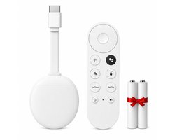 Narlix TV Dongle 4K Ultra HD - Android Streaming Box - WiFi & Bluetooth - 16GB Opslag - Geschikt voor Chromecast-functionaliteit - Incl. Batterijen - Smart TV Stick - Geschikt voor Netflix, YouTube & meer