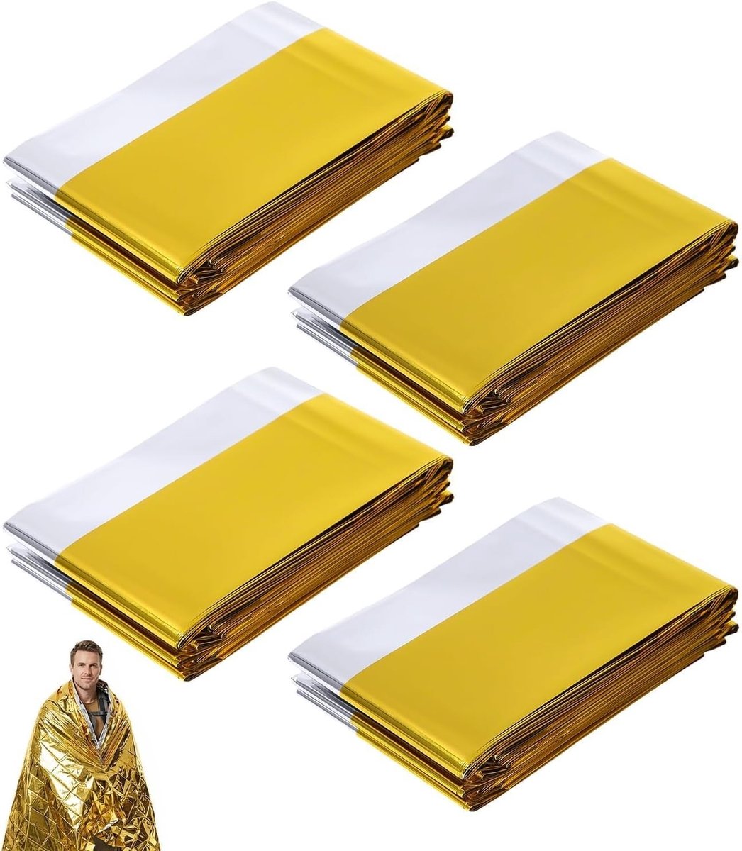 Overlevingsdeken - Zilver - 210 x 130 cm - Warmte-reflecterende Deken voor Noodgevallen
