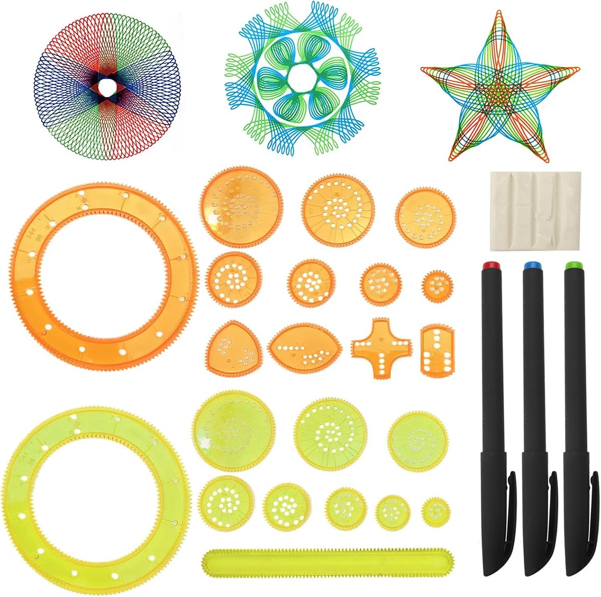 Creatieve Spirograaf Set met 28 Stukken voor Unieke Spiral Design en Kunstprojecten