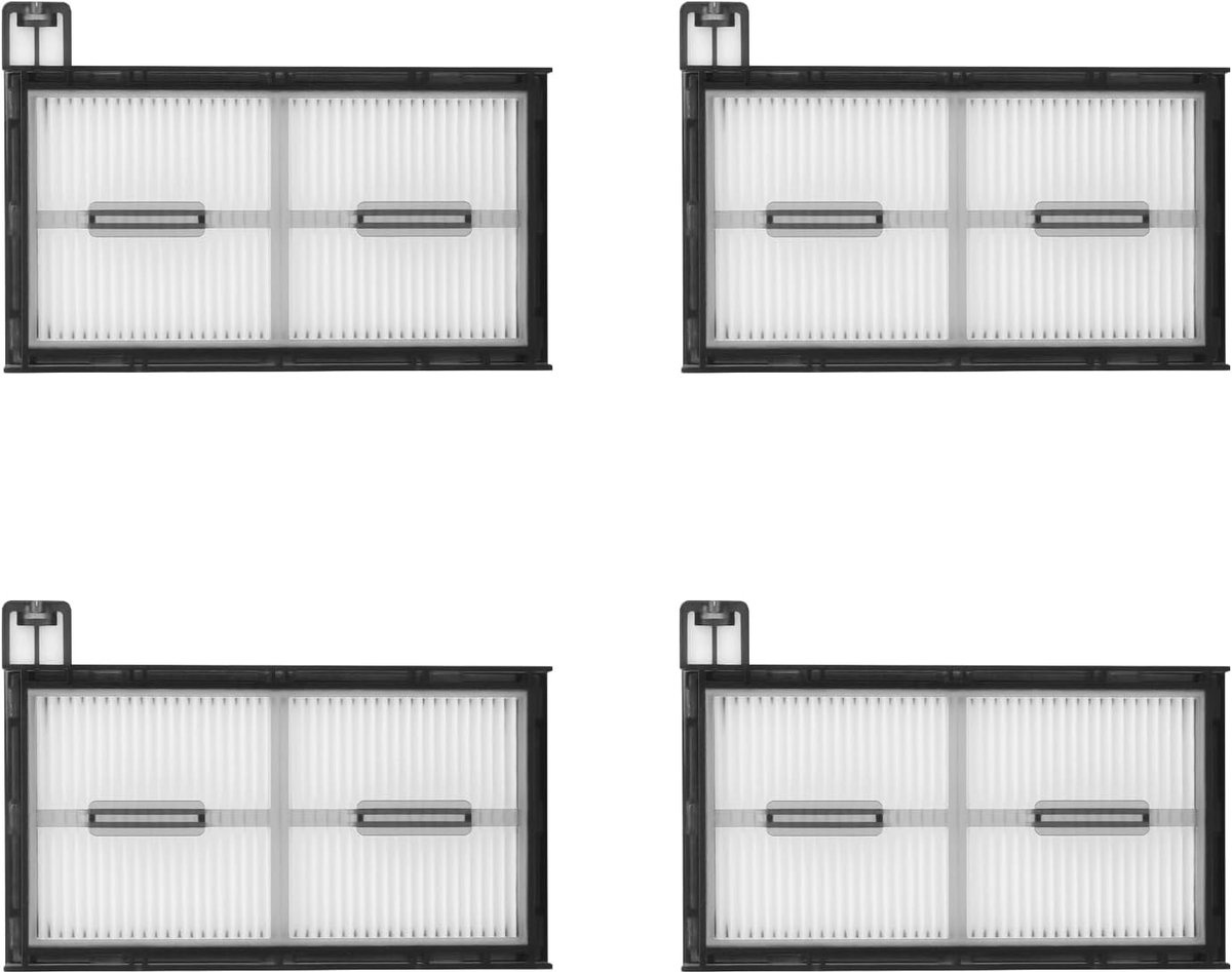 Set van 4 Vervangende Onderdelen voor Robotstofzuiger, 4 Filters, Handwasbaar en Herbruikbaar, Accessoires voor Efficiënte Reiniging