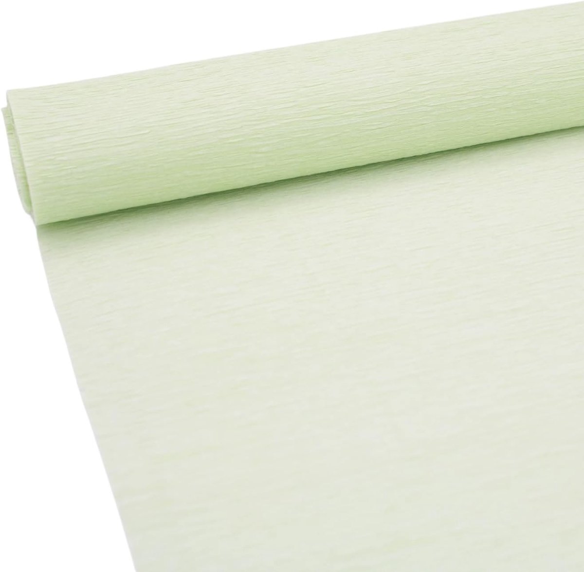 Premium crêpepapierrol voor het maken van bloemen in wit, groen en roze - 70 g, 25,4 cm breed, 2,4 m lengte (lichtgroen) - Perfect voor knutselen, decoratie en feestversiering
