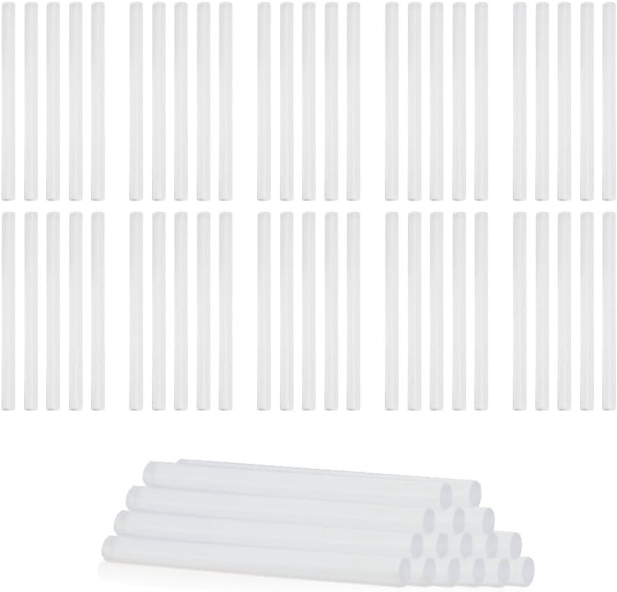 100 Stuks Heetlijm Sticks 7mm x 100mm voor Kleine Lijmpistolen - Duidelijke Heetlijm voor DIY Projecten, Knutselen en Creatieve Klussen