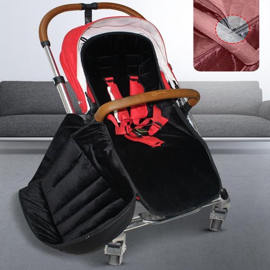 Baby Voetenzak - Slaapzak Kinderwagen - Warm Blijven - Water- en Winddicht - 90 cm Lang - Zwart — afbeelding 4