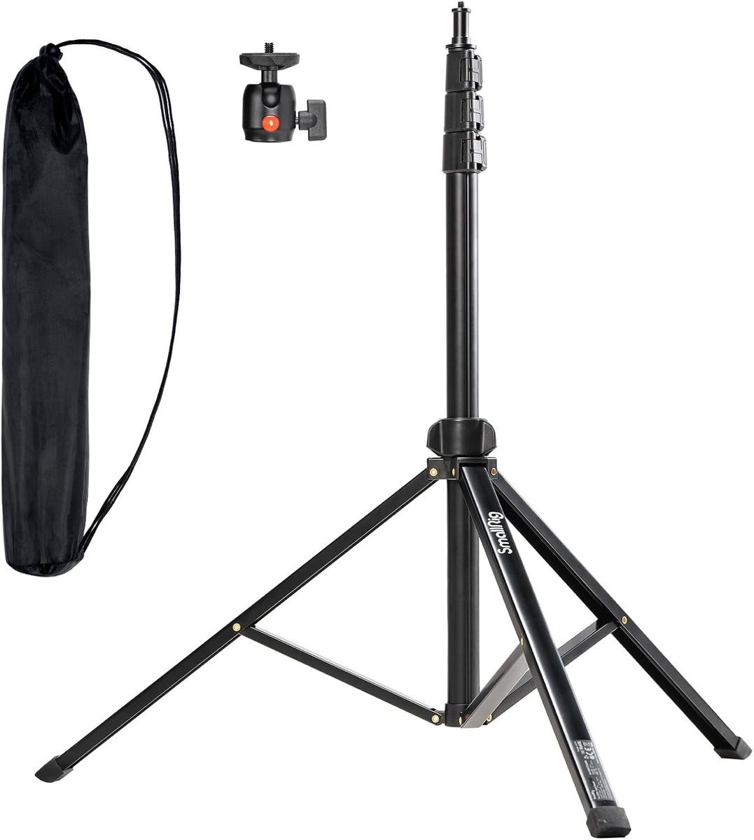 Lichtgewicht 200cm Statief voor Fotografie, Geschikt voor Reflectoren, Softboxen en Studio Lampen, Maximale Belasting 3kg