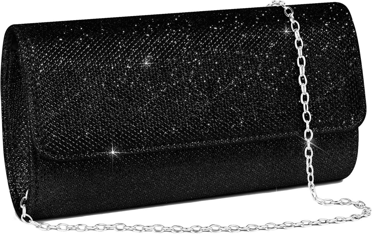 Glitter Envelope Clutch voor Dames - Elegante Avondtas, Handtas voor Feestjes en Speciale Gelegenheden