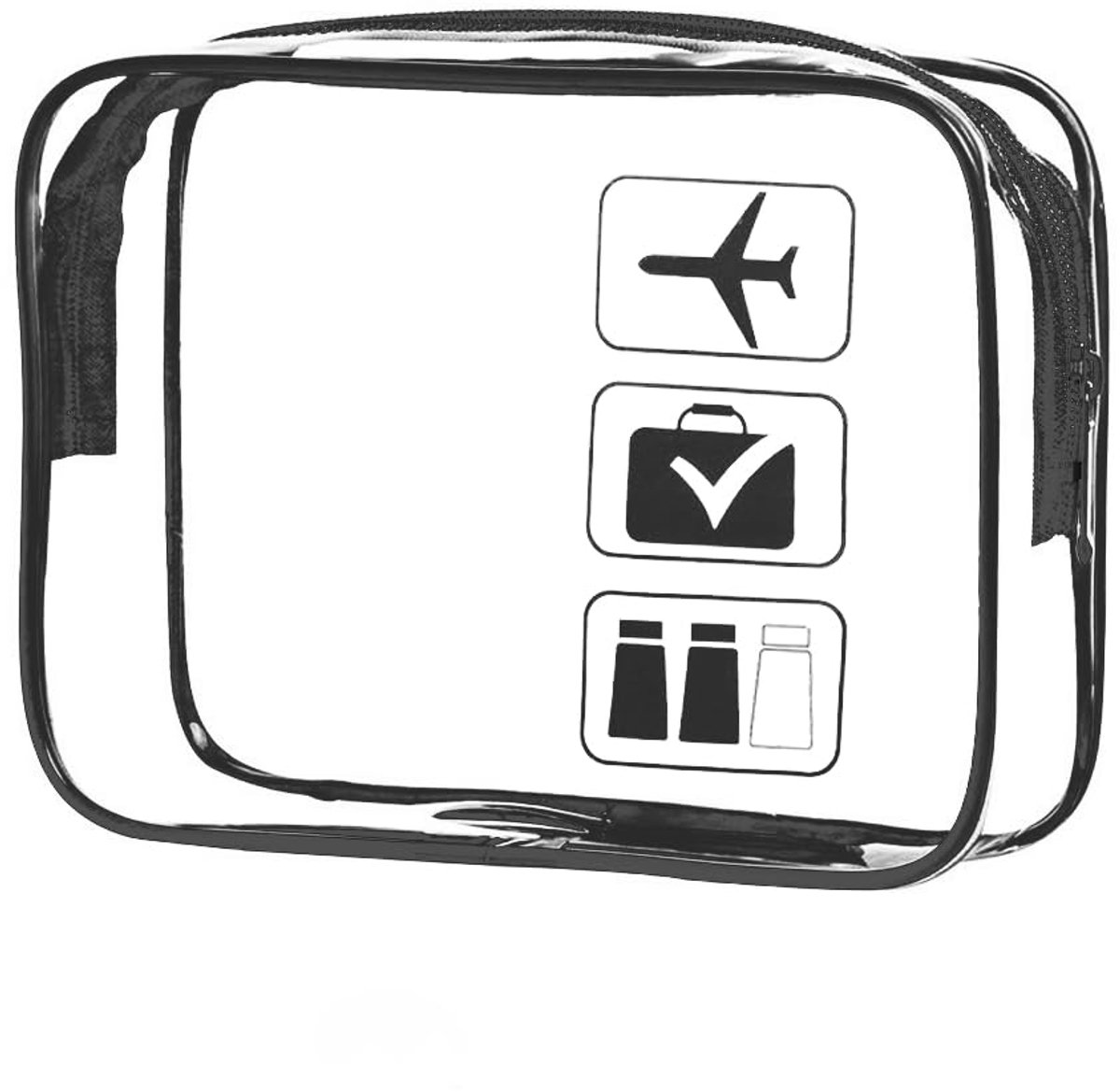Reis toilettas transparant - make-up tas met rits - waterdichte PVC - ideaal voor op reis - ShopVlot