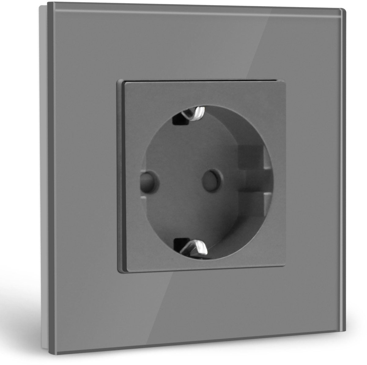 Stopcontact 1-voudig 16Amp - Kristal glasplaat - Elegant design - Geschikt voor inbouw - ShopVlot