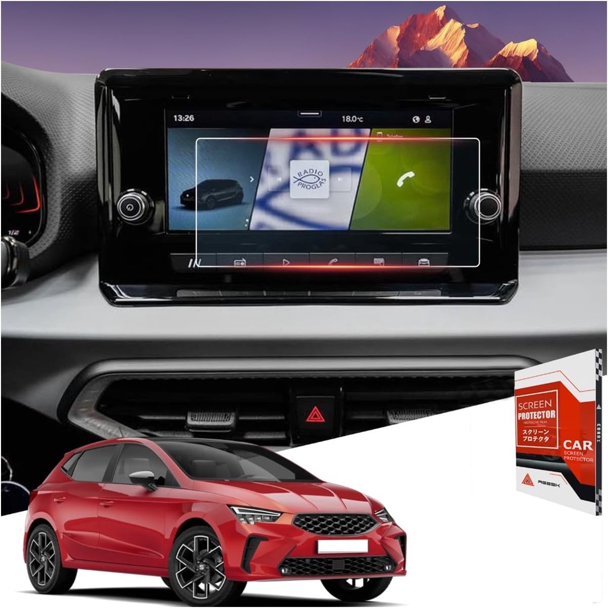 Displaybeschermfolie voor Seat Ateca, Arona en Ibiza 2022-2025 - 9H gehard glas, touchscreen bescherming en accessoires