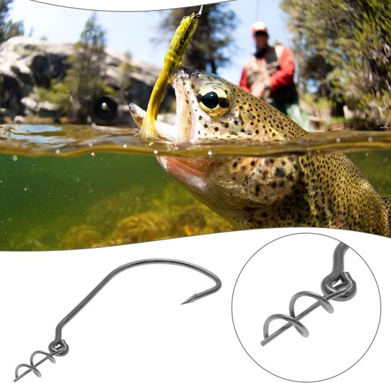 Dailygoods- Swimbait Haken 10 Stuks - Offset Haak - Baitholder - Duurzaam - Hoog Hook-up Ratio - 4,9 x 2,6 cm - Vishaken van Dailygoods — afbeelding 5