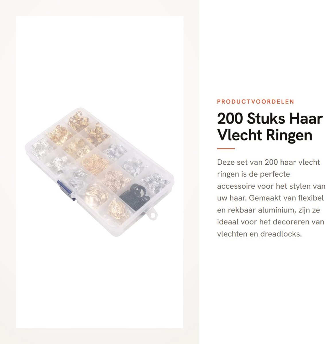 Inovra- Haaraccessoires 200 Stuks - Aluminium Vlecht Ringen - Dreadlocks Accessoires - Flexibel en Rekbaar - Geschikt voor Bruiloft en Feest - Vlechtaccessoires