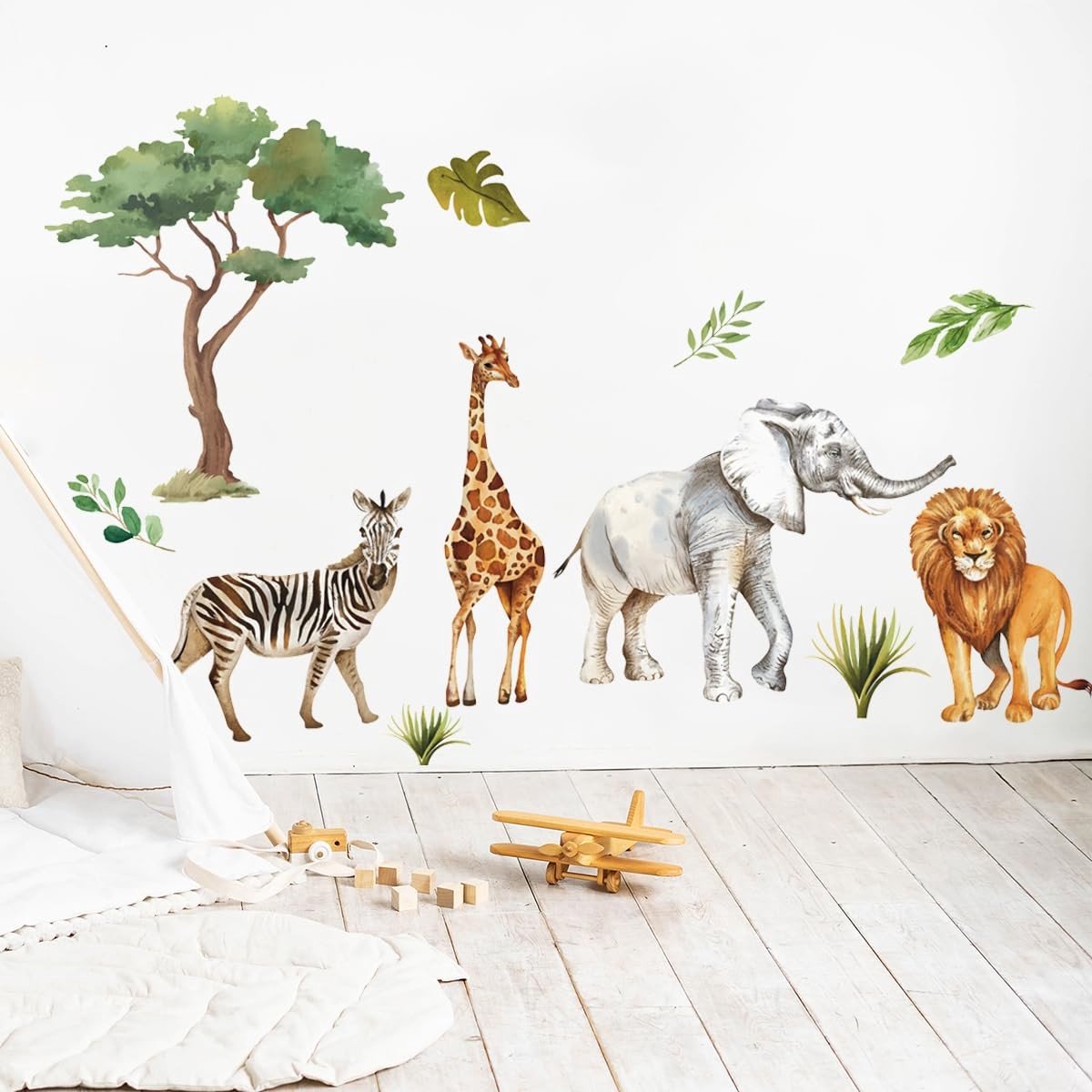 Inovra- Muurstickers Dieren - Muurstickers Kinderkamer - Muurstickers Babykamer - Muurstickers Woonkamer - Muurdecoratie - Zelfklevend Vinyl - Muurtattoo