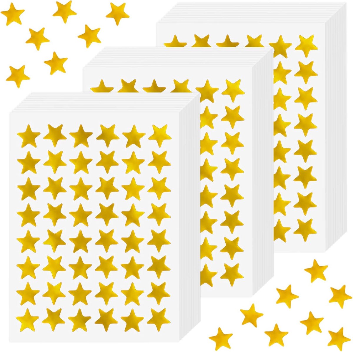 Thijox - 1440 Gouden Ster Stickers - Kleine Folie Sterren Stickers voor Kinderen, Studenten en Leraren - 0,5 Inch Diameter, Perfect voor Beloningen, C