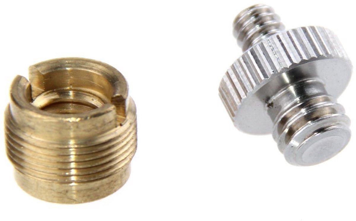 Inovra - Mic Stand Schroefadapter - Schroefdraadadapter 3/8 naar 5/8 - Messing en roestvrij staal - Compact en lichtgewicht - Geschikt voor microf...