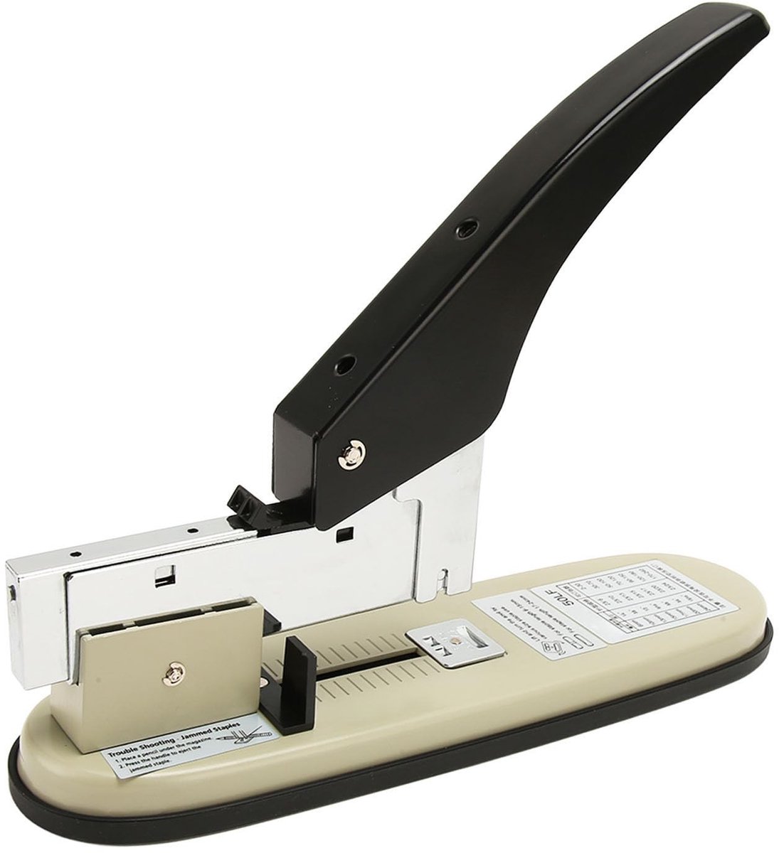 Inovra- Nietmachine Heavy Duty - Kantoornietmachine - Hoge capaciteit 210 vel - Voor 23/8/23/24 pinnen - 100 pins boekje - Plastic/staal materiaal