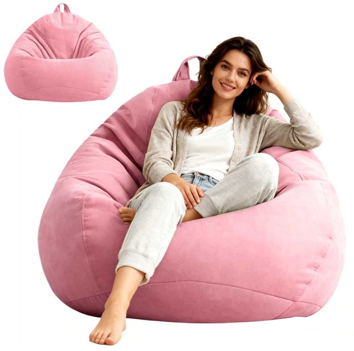 Inovra- Zitzak XL - Gaming Zitzak - Zitzak voor Volwassenen/Kinderen - Zitzak Buiten - Zitzak zonder Vulling - Afmetingen 100 x 120 cm - Beanbag