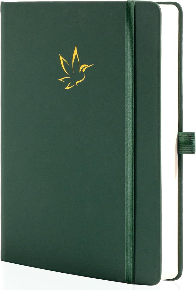 SnelShoppen - Lined Notebook A5 - 320 pagina's - Hardcover Notitieboek - 100gsm Vegan Leer - Ideaal voor School, Werk en Studie