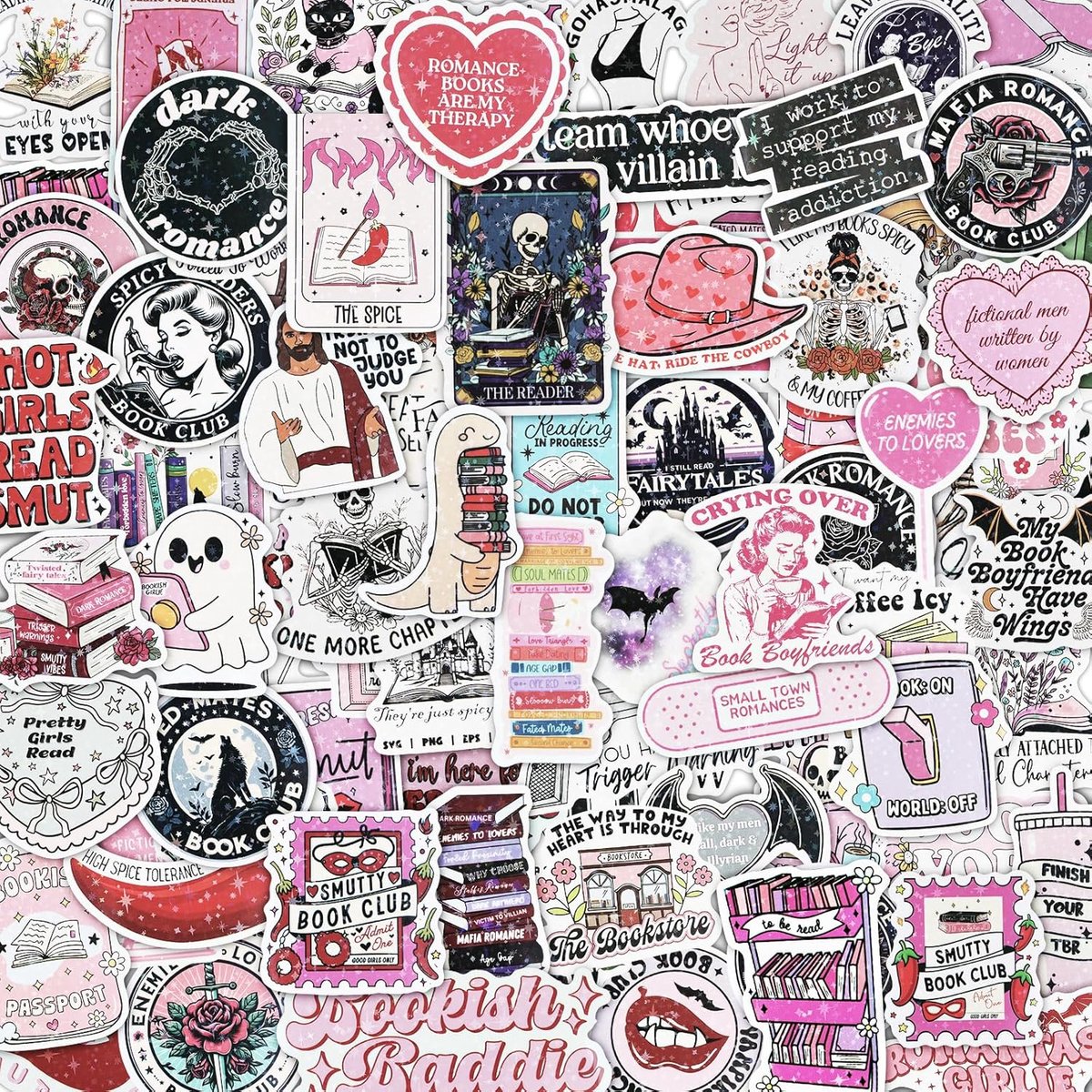 Thijox - 150 Waterdichte Kawaii Boekstickers voor Kindle, Plakboek & Laptop Decals - Vinyl Stickers voor Kinderen, Tieners, Volwassenen, Gitaar, Water