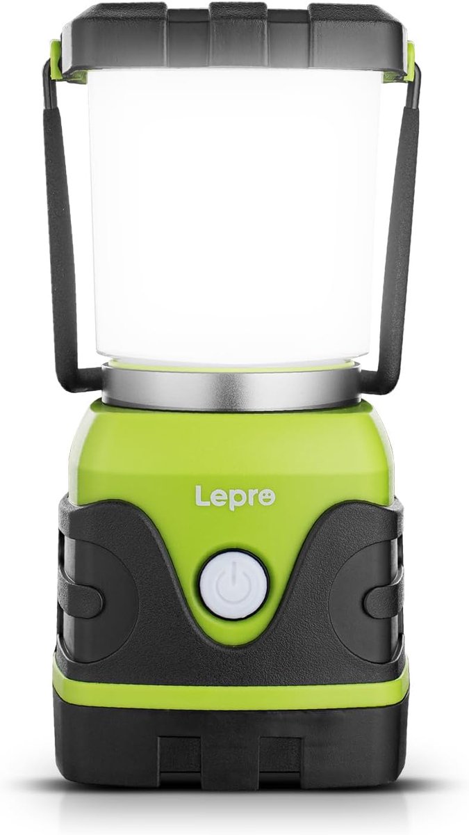 SnelShoppen - LE Led-campinglamp 1000 lumen, 4 lichtmodi, dimbare batterijlamp, noodverlichting voor camping, wandelen, stroomuitval, noodgevallen, wa