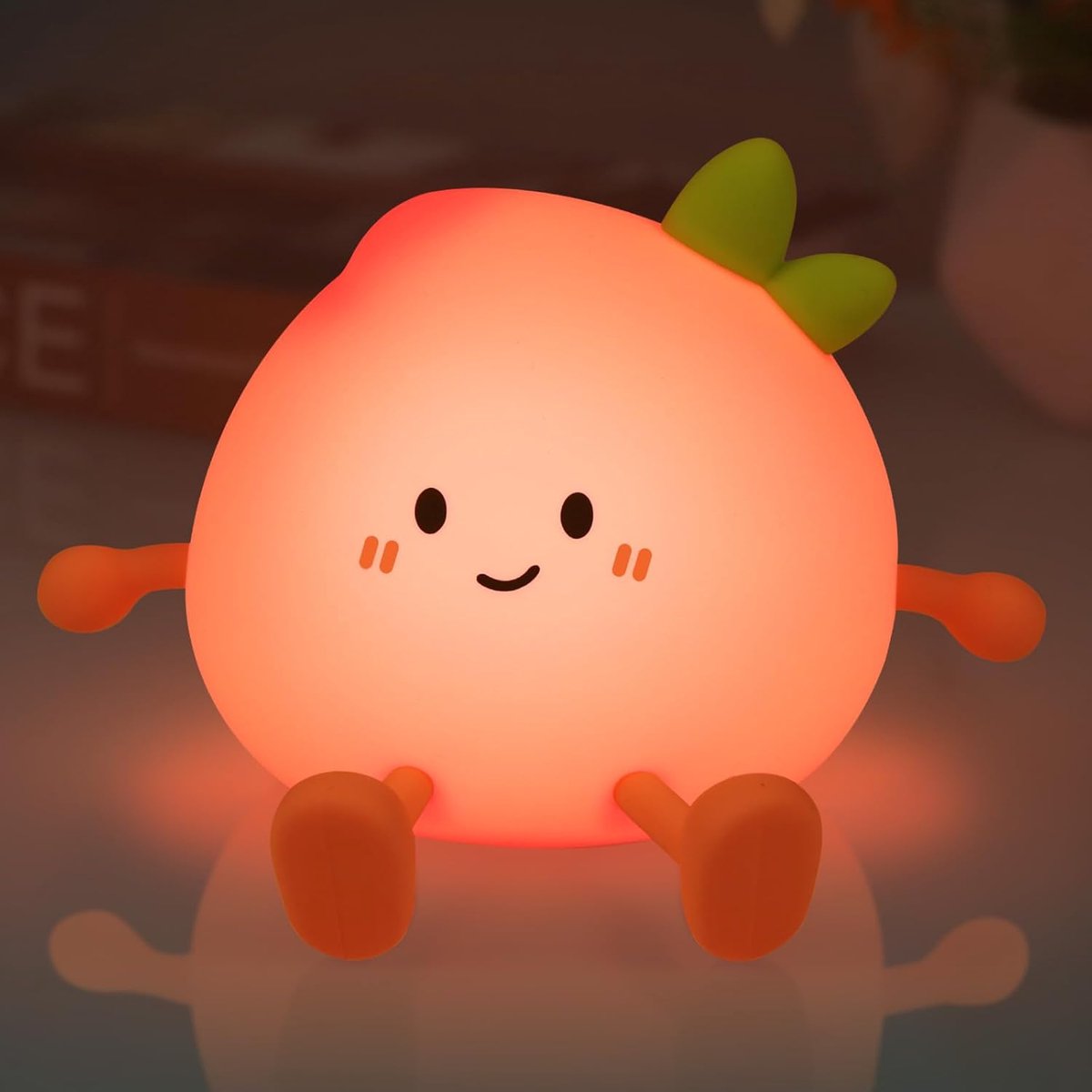 SnelShoppen - Oplaadbare Nachtlamp Kinderlamp LED met Aanraakfunctie, Zacht Siliconen, 3 Dimmingsniveaus, 30 Minuten Timer, Peperlamp voor Kinderen en