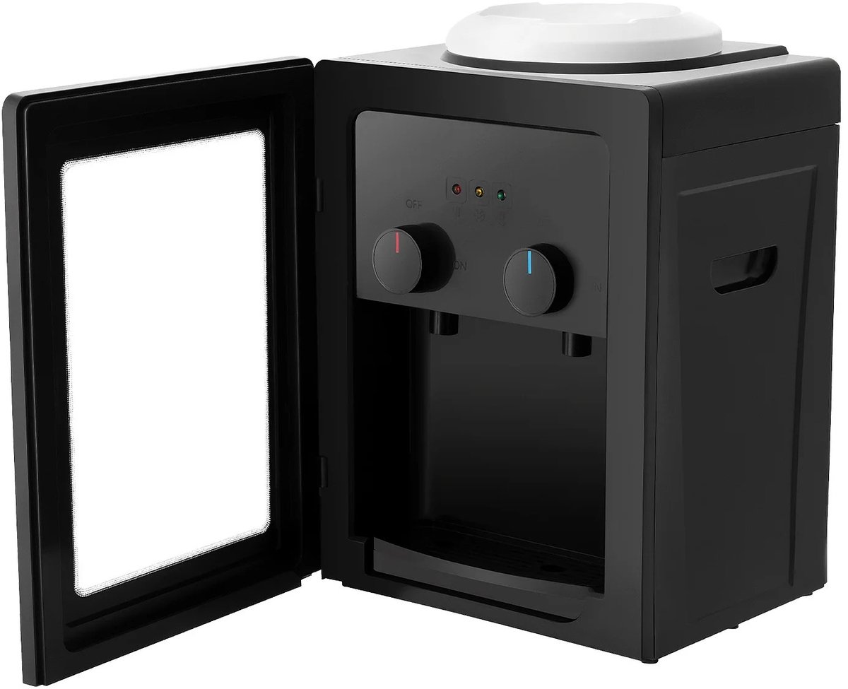 Velori Waterdispenser - Warm- en Koudwaterdispenser - Elektrische Waterkoeler - Desktop Waterdispenser - Thermostaatgestuurd - 550W Verwarmen - 75W Koelen - Geschikt voor 3,5L, 5L, 10L en 18,9L Waterflessen