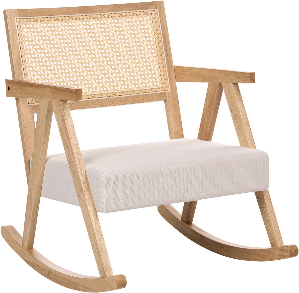 RYA - Schommelstoel - Lichtbruin/Lichtbeige - Stof