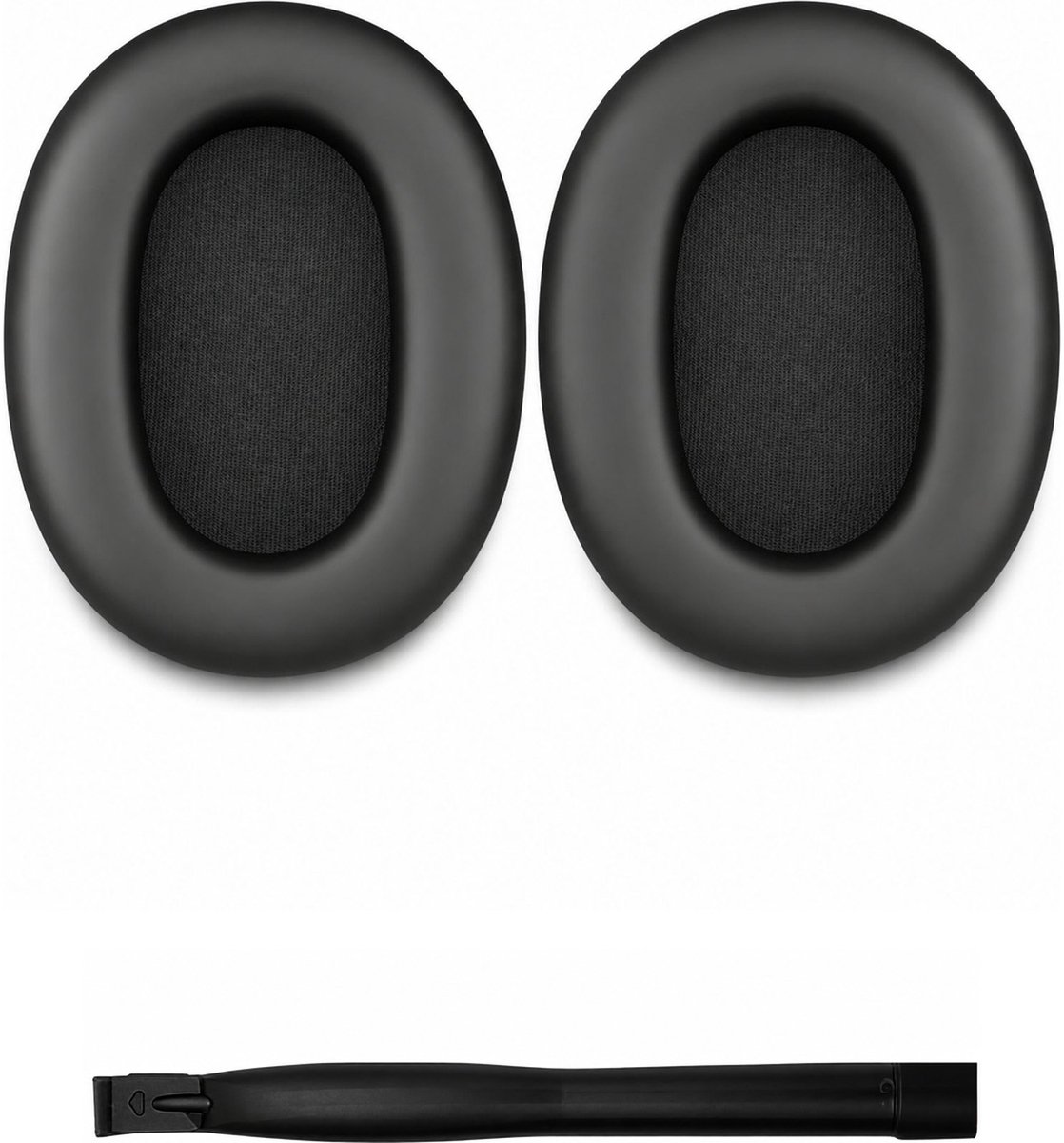 Set Oorkussens voor Sony Koptelefoon - WH-1000XM6 Oorkussen - Kunstleer met Traagschuim - Zwart