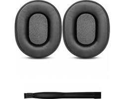 Set Oorkussens voor Philips Koptelefoon - SHB7000 series Oorkussen - SHB7000 / SHB7150 / SHB7250 / SHB9850NC - Kunstleer met Traagschuim - Zwart