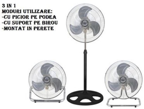 Staande Ventilator Stil Floria 55w, Diameter 50cm , hoogte 130cm